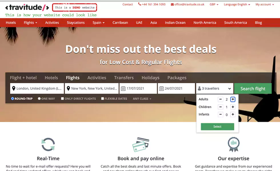 Flights search engine